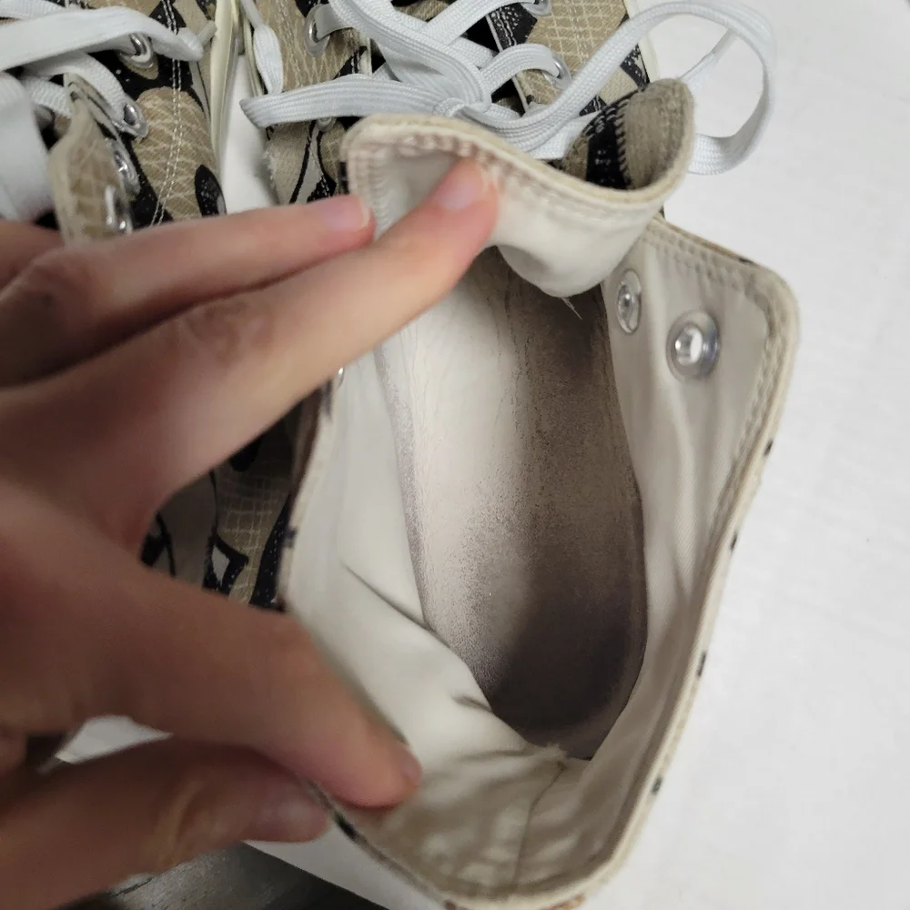 Burberry Mens Monogram-print High-top Sneakers In Neutrals Size 43 10 - Picture 10 of 13